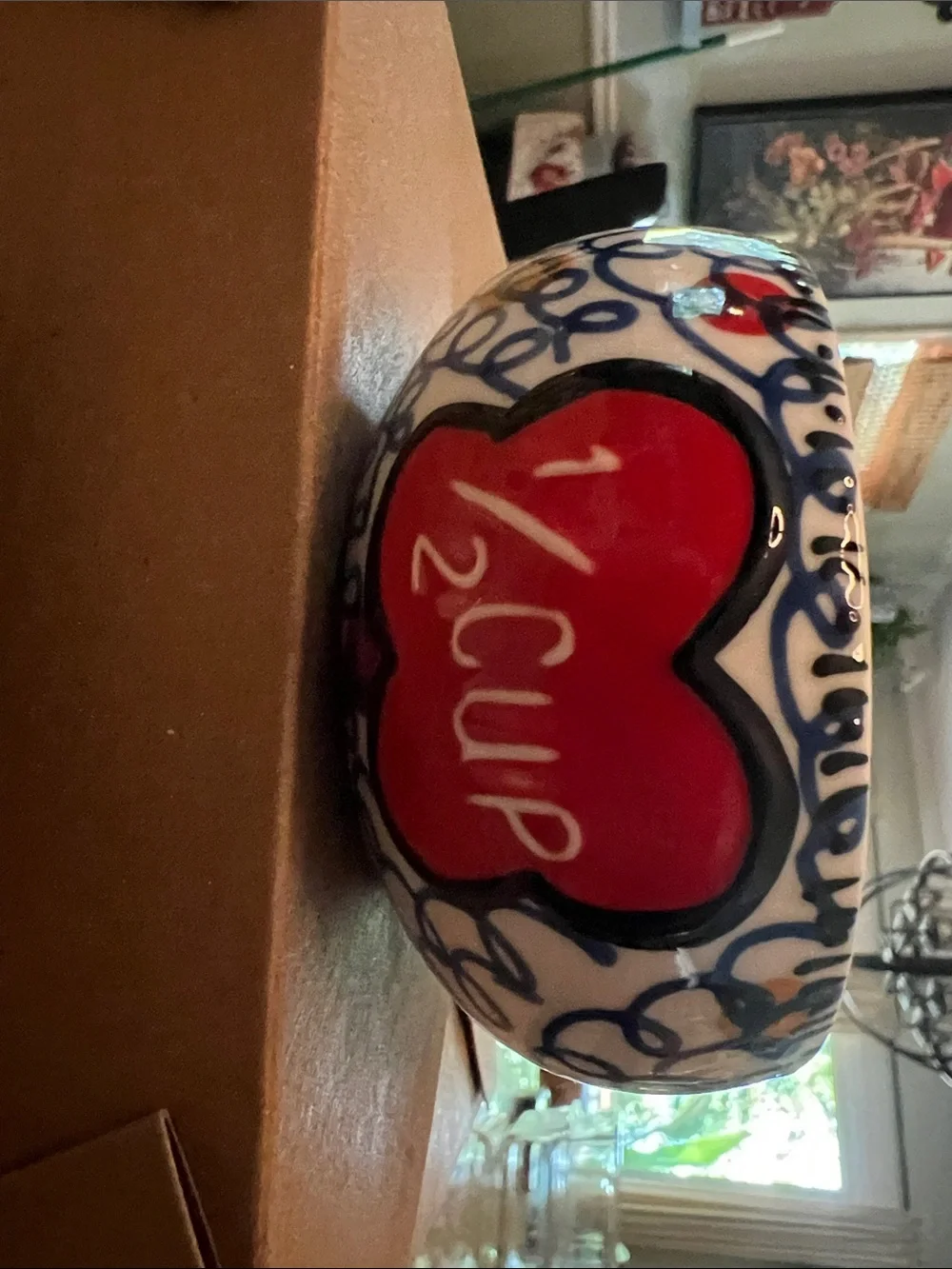Hand-Painted Ceramic Measuring Cups - Colorful Set